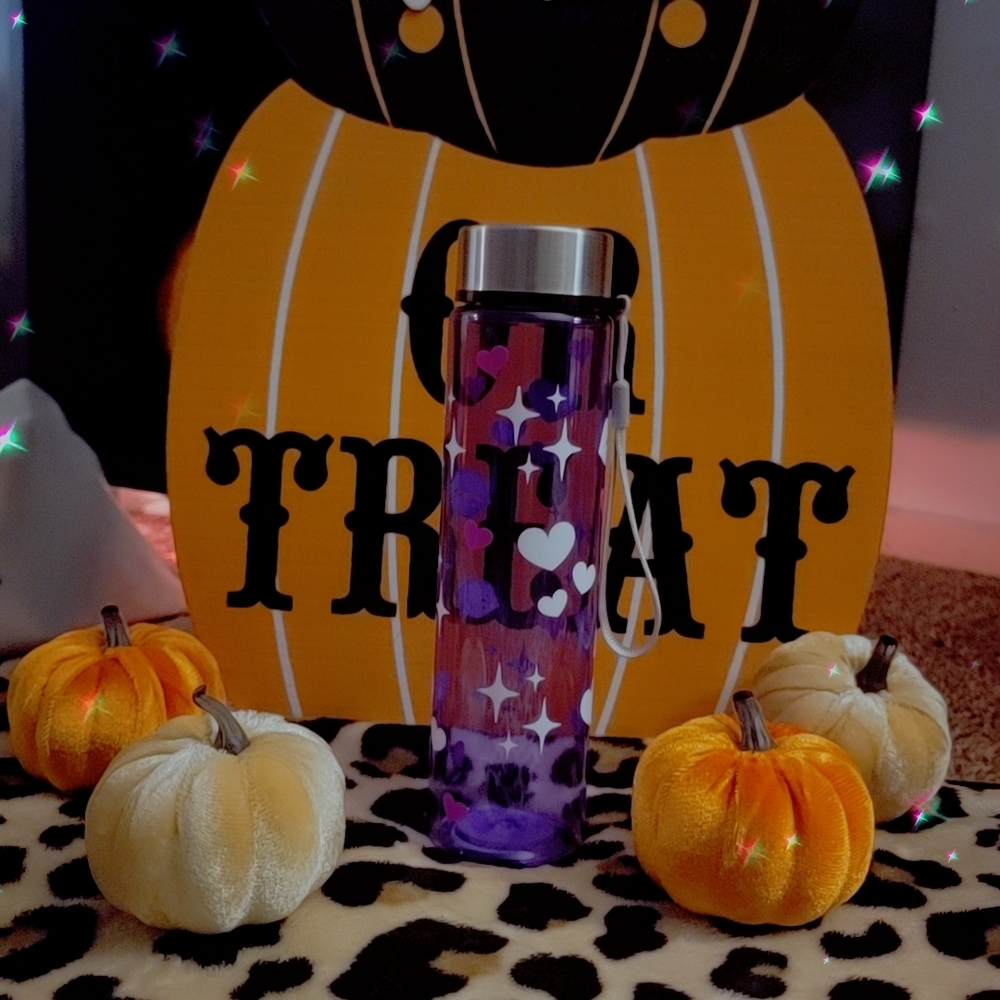 *CUSTOM DESIGN* Purple Heart Water Bottle